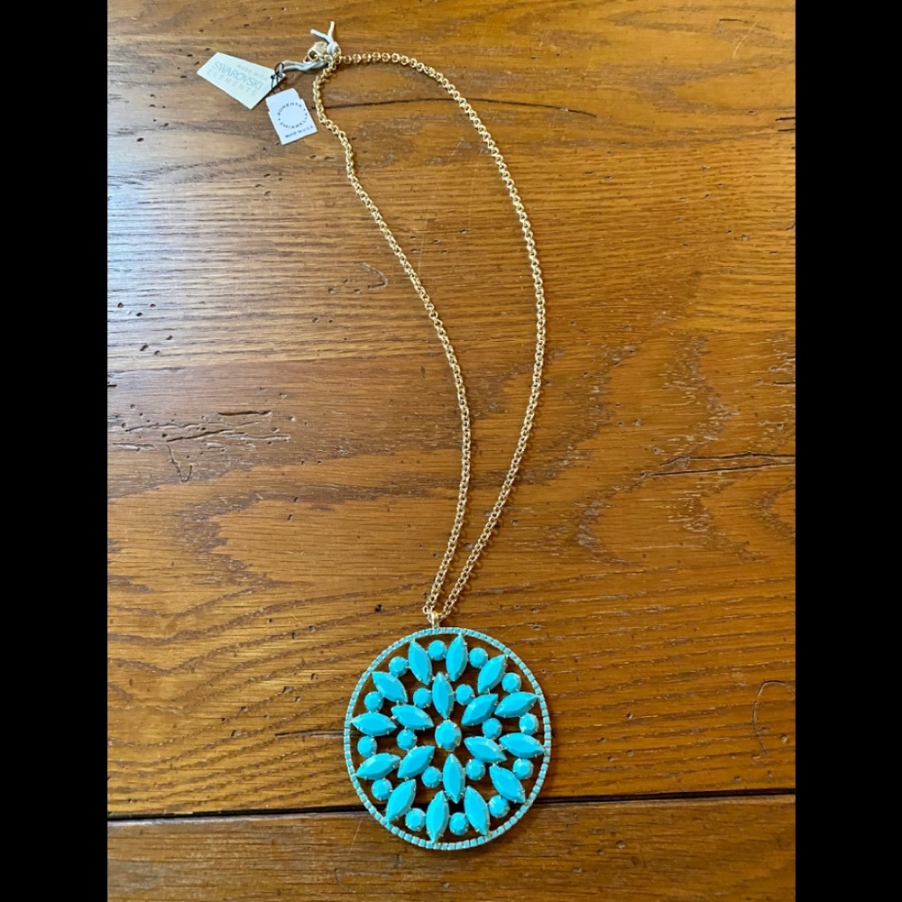 Roberta Chiarella Faux Turquoise Crystal Necklace
